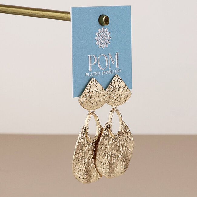 Gold plated Earrings Aegean Teardrop Statement