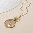 Gold plated Necklace Double Drop Statement