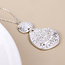 Silver plated Necklace Double Drop Statement