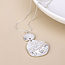 Silver plated Necklace Double Drop Statement