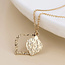 Gold plated Necklace Halo Leaf
