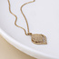 Gold plated Necklace Halo Leaf