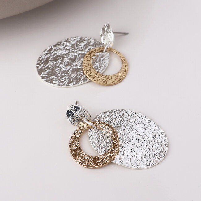 Gold/silver plated Earrings Eclipse oval