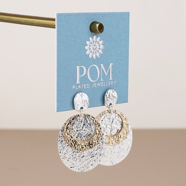 Gold/silver plated Earrings Eclipse oval