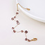 Gold plated Bracelet Lyra with rose crystal and pearls