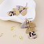 Gold plated Earrings Muse Terrazzo Triple Half Moon