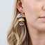 Gold plated Earrings Muse Terrazzo Triple Half Moon