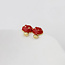 Gold plated Stud Earrings Enamel Toadstool
