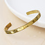 POM 14k Gold plated waterproof Bangle Open Textured