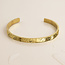 14k Gold plated waterproof Bangle Open Textured
