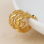 POM 14k Gold plated Earrings Hoop Moon, Star and Sun
