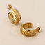 14k Gold plated Earrings Hoop Moon, Star and Sun
