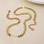 14k Gold plated waterproof Necklace Chevron Leaf