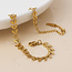 14k Gold plated waterproof Bracelet Chevron Leaf