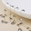 Gold plated Necklace Lyra smokey crystals and pearls