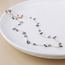 Gold plated Necklace Lyra smokey crystals and pearls