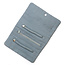 Jewellery Roll Velvet Embroidered Hedgehogs blue/grey