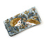 Jewellery Roll Velvet Embroidered Hedgehogs blue/grey