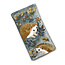POM Glasses Case Velvet Embroidered Hedgehogs grey/blue