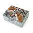 POM Jewellery Box small Velvet Embroidered Hedgehogs blue/grey