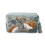 POM Wash Bag Velvet Embroidered Hedgehogs blue/grey