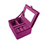 Jewellery Box small Velvet Embroidered Bramble plum