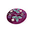 Compact Mirror Velvet Embroidered Bramble plum