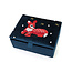Jewellery Box small Velvet Embroidered Forest Fawn navy blue