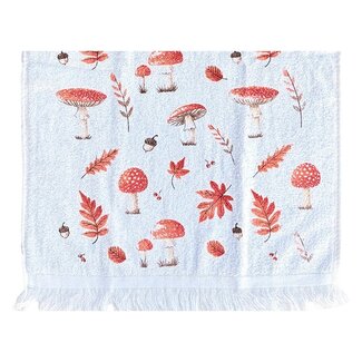 Clayre & Eef Gästetuch Leaves & Toadstool