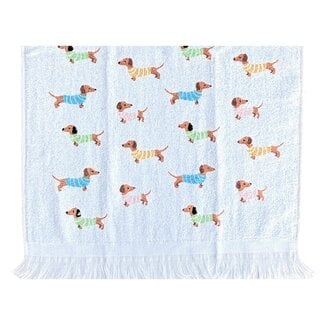 Clayre & Eef Gästetuch Sausage Dog Stripy