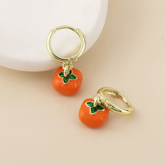 POM 14k gold plated stainless steel Earrings Hoop Beefy Tomato