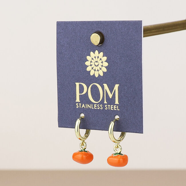 14k gold plated stainless steel Earrings Hoop Beefy Tomato
