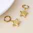 14k Gold plated Earrings Hoop Romy Star