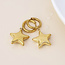 14k Gold plated Earrings Hoop Romy Star