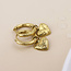14k Gold plated Earrings Hoop Textured Heart