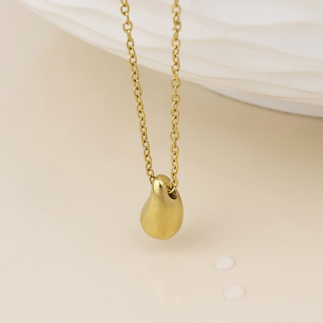 14k Gold plated waterproof Necklace Lucid Organic Droplet
