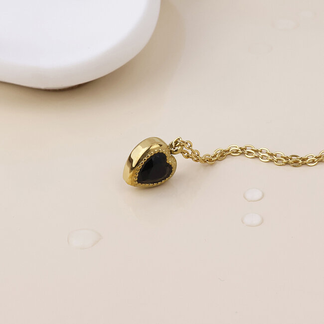 14k Gold plated waterproof Necklace Lucid Organic Droplet - Copy