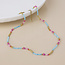 POM 14k Gold plated waterproof Necklace Bead pastel pink & blue