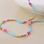 14k Gold plated waterproof Necklace Bead pastel pink & blue