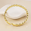 POM 14k Gold plated waterproof Bangle Unity Hearts