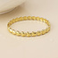 14k Gold plated waterproof Bangle Unity Hearts