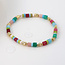 14k Gold plated waterproof Bracelet Mixed Stone