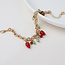 Gold plated Bracelet Strawberries Charm