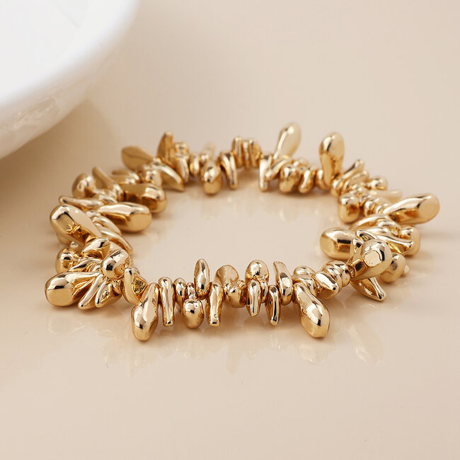 Gold plated Bracelet Organic Droplets