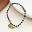 Gold plated Bracelet Green & Golden Bee Charm