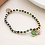 Gold plated Bracelet Green & Golden Bee Charm