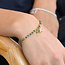 Gold plated Bracelet Green & Golden Bee Charm