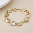 POM Gold plated Bracelet Ivy Hammered Twist Discs
