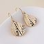 Gold plated Earrings Ivy Hammered Twist Disc Drop