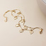 Gold plated Bracelet Moonbeam Double Strand Heart Drops